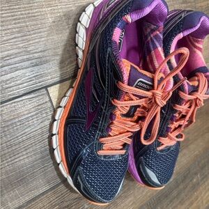 Brooks Women's Navy and Coral Athletic Shoes